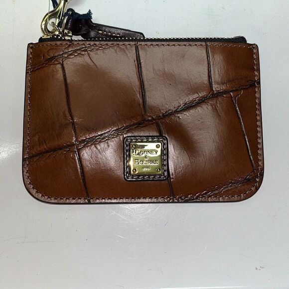 Dooney & Bourke Croco Cognac Wristlet- Mini Bag- NEW - Picture 3 of 11